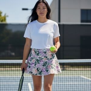 Laura Ashley Floral Pickleball/Tennis Skirt - Pink and Purple